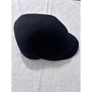 Lids Black Wool Blend Lined Newsboy Cap L/XL Flat Ivy Driving Hat 90s Style